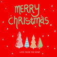 Merry Christmas From Bump Red Card With Chrismas Trees Season_Christmas Seo_From Bump