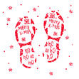 Merry Christmas Santa's Footprints Card Season_Christmas Seo_From Santa Recipient_For Kids