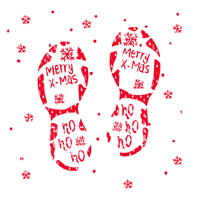 Merry Christmas Santa's Footprints Card Season_Christmas Seo_From Santa Recipient_For Kids
