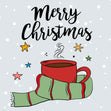 Merry Christmas Cup Of Coffee And A Scarf Card Season_Christmas Seo_For Corporate