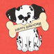 Little Dalmatian Dog Happy Birthday Card