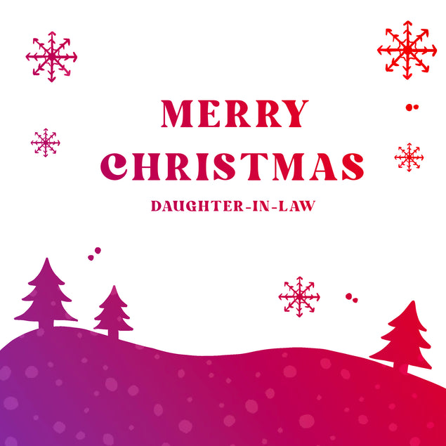 Merry Christmas Daughter-in-law Abstract Winter Scenery Card Season_Christmas Recipient_For Daughter-in-law