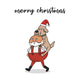 Dog Walker Merry Christmas Card