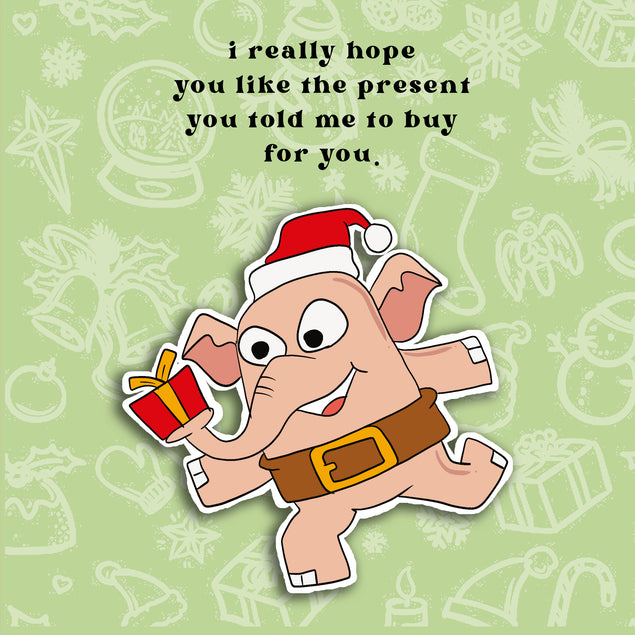 Merry Christmas Funny Elephant Card Season_Christmas Seo_Elephant