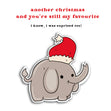 Merry Christmas Cute Baby Elephant Card Season_Christmas Seo_Elephant