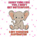 I Don't Get Butterflies Cute Elephant Valentine's Day Card