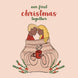 Merry First Christmas Cute Couple Wearing One Sweater Card