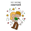 Merry First Christmas Sweet Couple Card Season_Christmas Seo_First Seo_For Just Married