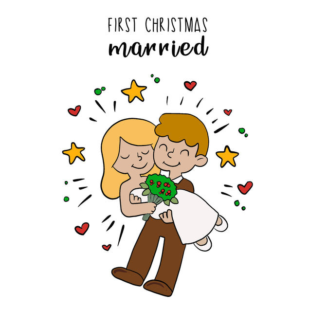 Merry First Christmas Sweet Couple Card Season_Christmas Seo_First Seo_For Just Married