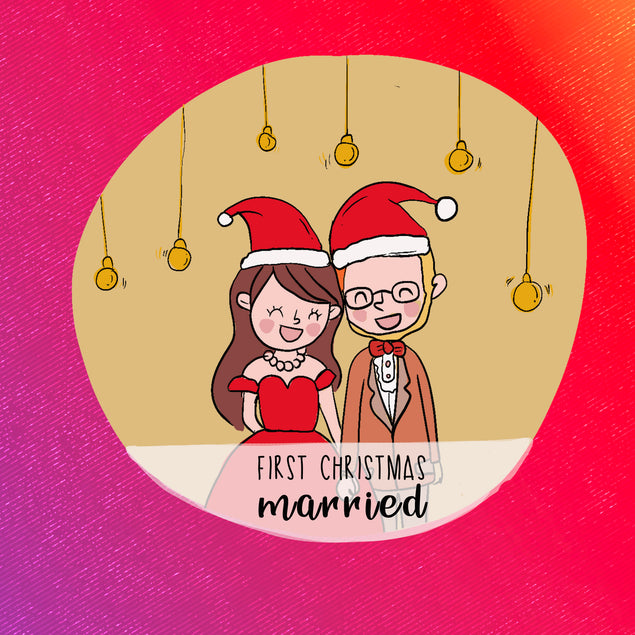 Merry First Christmas Happy Couple Card Season_Christmas Seo_First Seo_For Just Married