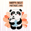 Happy 1st Mother's Day Pandas Card Season_Mother’s Day, Recipient_For Daughter, Seo_First 