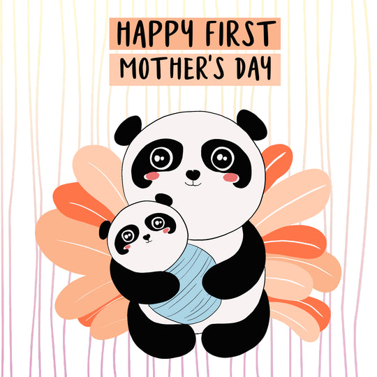 Happy First Mother's Day Pandas Card