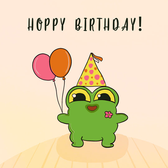 Cute Little Frog Birthday Card