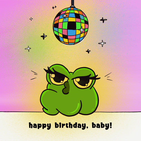 Flirting Frog Happy Birthday Card