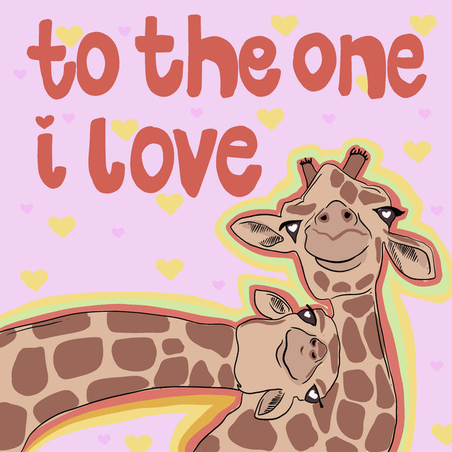 Cute Giraffe Couple Valentine's Card Season_Valentine’s Day, Seo_Giraffe