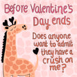 Cute Pink Themed Giraffe Valentine's Card Season_Valentine’s Day, Seo_Giraffe