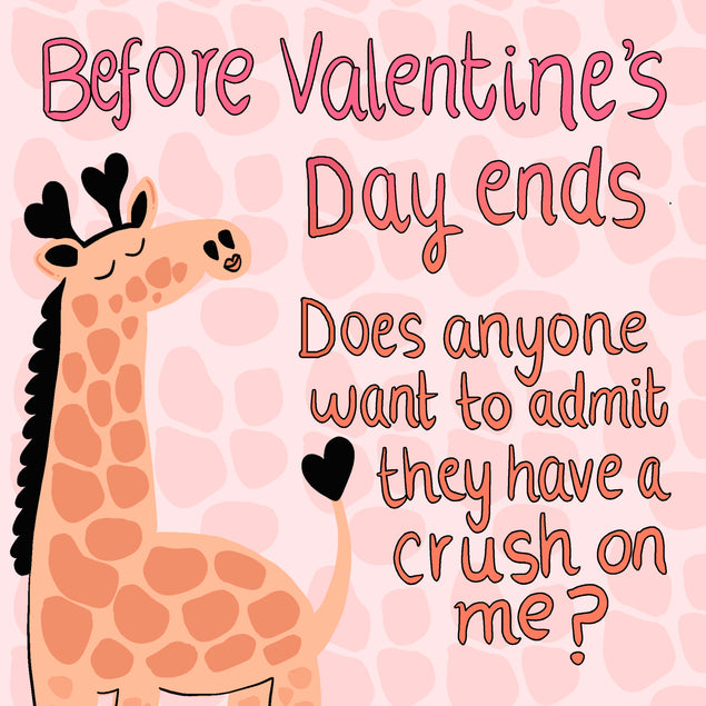 Cute Pink Themed Giraffe Valentine's Card Season_Valentine’s Day, Seo_Giraffe