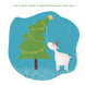 Merry Christmas Goat Eating Christmas Lights Card