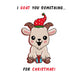 I Goat You Something For Christmas Cute Little Goat Card