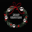 Merry Christmas Wreath With Skulls Card Season_Christmas Seo_Gothic