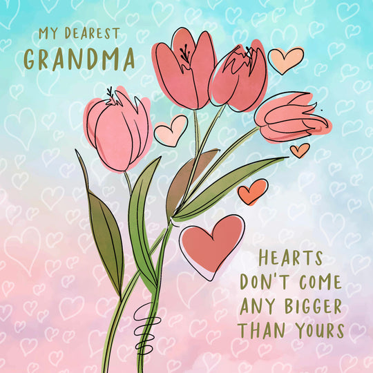 Happy Valentine's Day Grandma Hearts Don't Come Any Bigger Than Yours Card