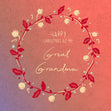 Merry Christmas Great Grandma Pink Theme Card Season_Christmas Seo_For Great Grandma