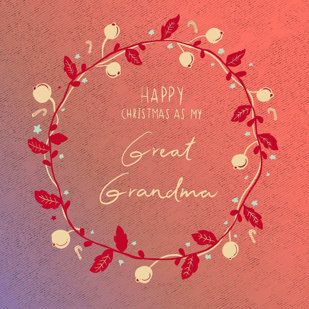 Merry Christmas Great Grandma Pink Theme Card Season_Christmas Seo_For Great Grandma