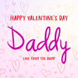 Heart Themed Happy Valentine's Day Daddy Card Season_Valentine’s Day, Recipient_For Dad, Seo_From Bump