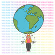 Girl Holding The Planet Happy Women's Day Card Season_International Women’s Day, greeting_card