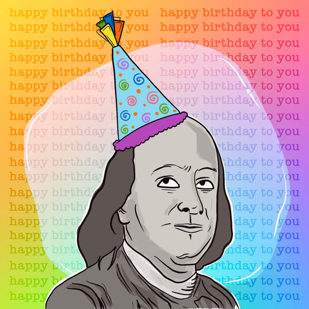 Colourful Franklin Historical Birthday Card Seo_Historical