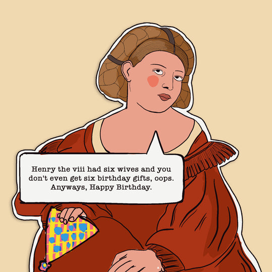 Funny Henry XII Historical Birthday Card