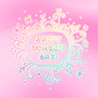 Happy Women’s Day Pink Card Season_International Women’s Day, Style_Cute