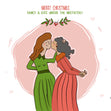 Lesbian Couple Merry Christmas Card Theme_LGBTQ Recipient_For Her