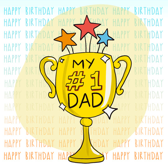 My #1 Dad Happy Birthday Card