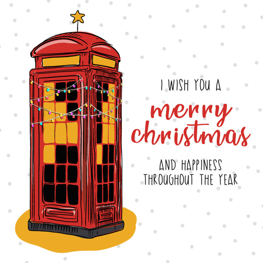 London Theme Merry Christmas Card