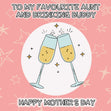 Happy Mother's Day Favourite Aunt And Drinking Buddy Card Season_Mother’s Day, Recipient_For Aunt