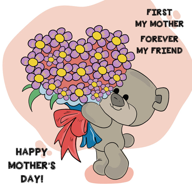 Happy Mother's Day Forever My Friend Card Mother's Day Cards for Friends
