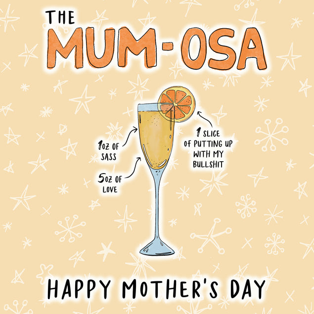 Happy Mother's Day Mum-osa Card Mother's Day Cards for Friends