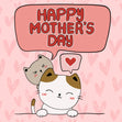 Happy Mother's Day Cute Cats Card Season_Mother’s Day, Sender_From Cat, Seo_For Cat Mum