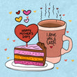 Happy Mother's Day I Love You A Latte Card Season_Mother’s Day, Theme_Coffee