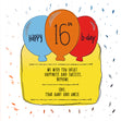 Colorful Balloons Happy 16th Birthday Nephew Recipient_For Nephew Milestone Age_16th Birthday