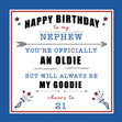 Happy 21st Birthday Nephew Officially An Oldie Recipient_For Nephew Milestone Age_21th Birthday