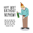Happy 21st Birthday Nephew You Can Come For Booze Now Recipient_For Nephew Milestone Age_21th Birthday