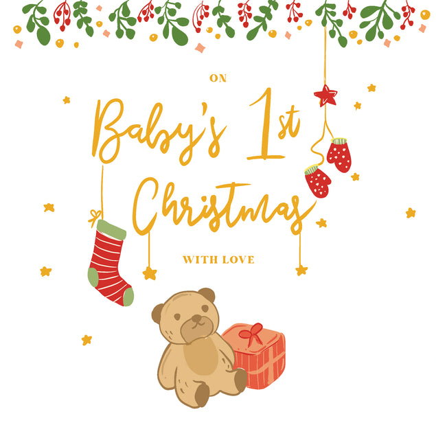 Merry First Christmas Baby Card Season_Christmas Seo_Fisrt Recipient_For Nephew