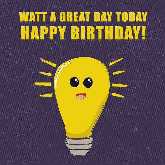 Lamp Great Day Today Birthday Card