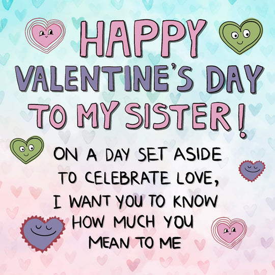 Valentine's Day Cards for Sister