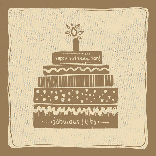 Cake Happy 50th Birthday Son