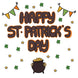 Little Pot Of Gold Shamrocks St. Patrick's Day Card