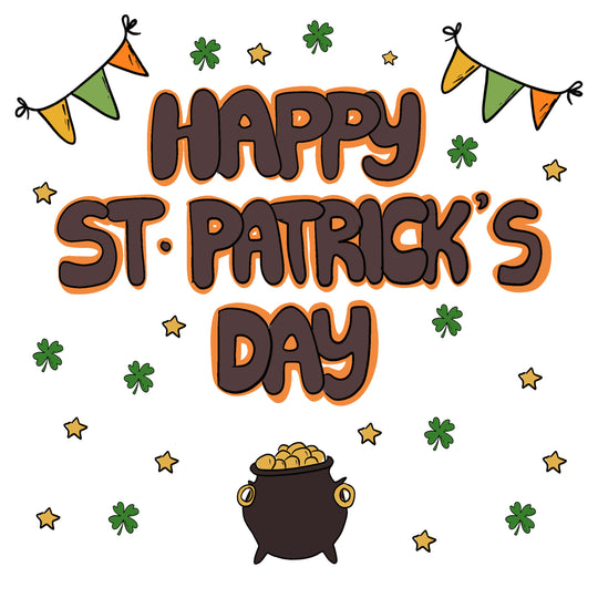 Little Pot Of Gold Shamrocks St. Patrick's Day Card