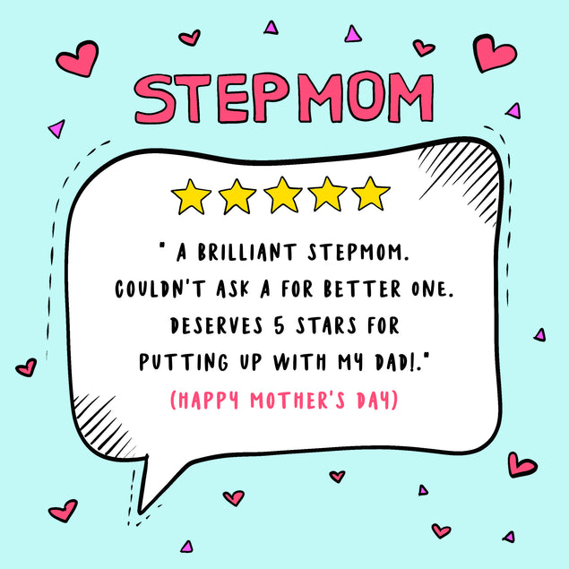 Happy Mother's Day 5 Stars Stepmom Card Season_Mother’s Day, Style_Funny, Recipient_For Stepmum